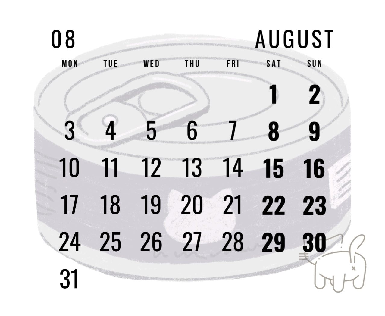 BLACK FRIDAY 🚨🐾 Tiger Bell Cat's Calendar 2026