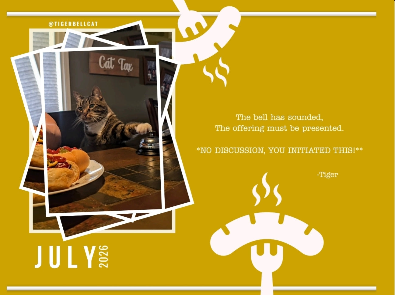 BLACK FRIDAY 🚨🐾 Tiger Bell Cat's Calendar 2026